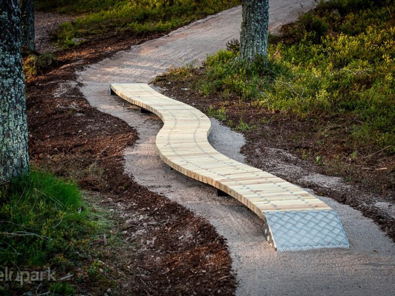 Velopark Bike Playground, pumptrack, fietsparcours elementen, beweegroute door park of stad, sporten en bewegen, bmx en mountainbike parcours