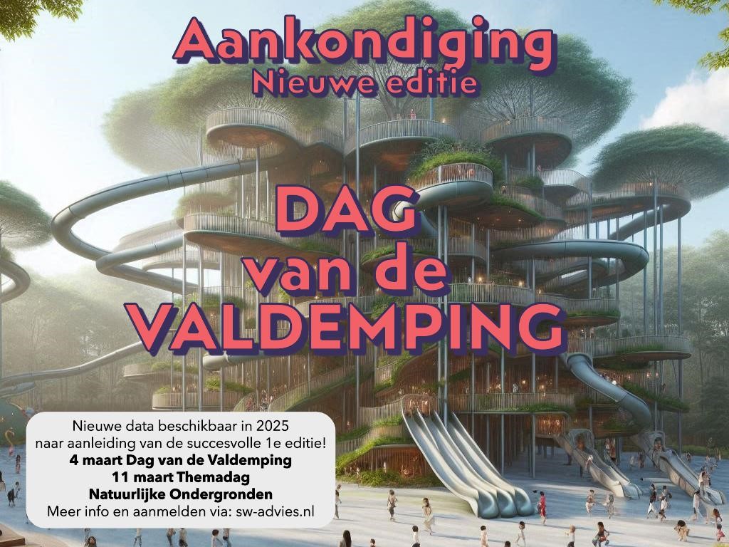 Kennisdeling Dag van de Valdemping Utrecht, valdempende ondergronden, speelplaatsen.