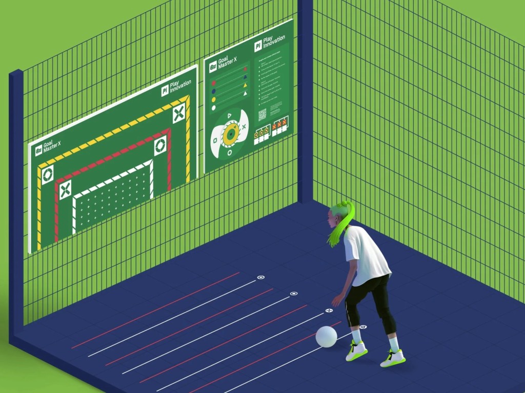 Target Games, speelaanleiding voor schoolplein en sportveld. Latje Trappen, Voetballen, sportspellen, muurspellen.